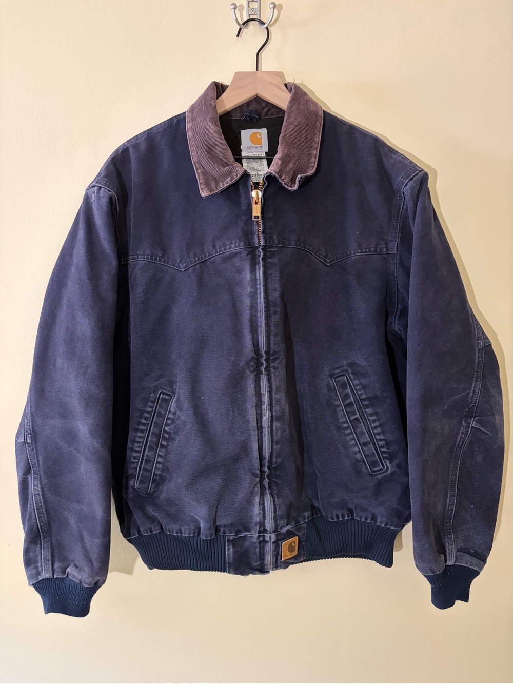 Vintage Carhartt Santa Fe J14 MDT Quilted Distressed Jacket